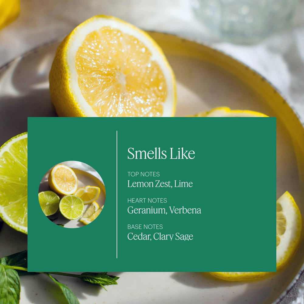 Aera refill packaging highlighting ethically sourced fragrance ingredients.