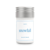 Aera Snowfall scent refill bottle on white background