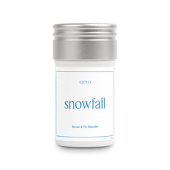 Aera Snowfall scent refill bottle on white background