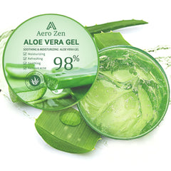 Aero Zen Aloe Gel applied to hair tips for moisture