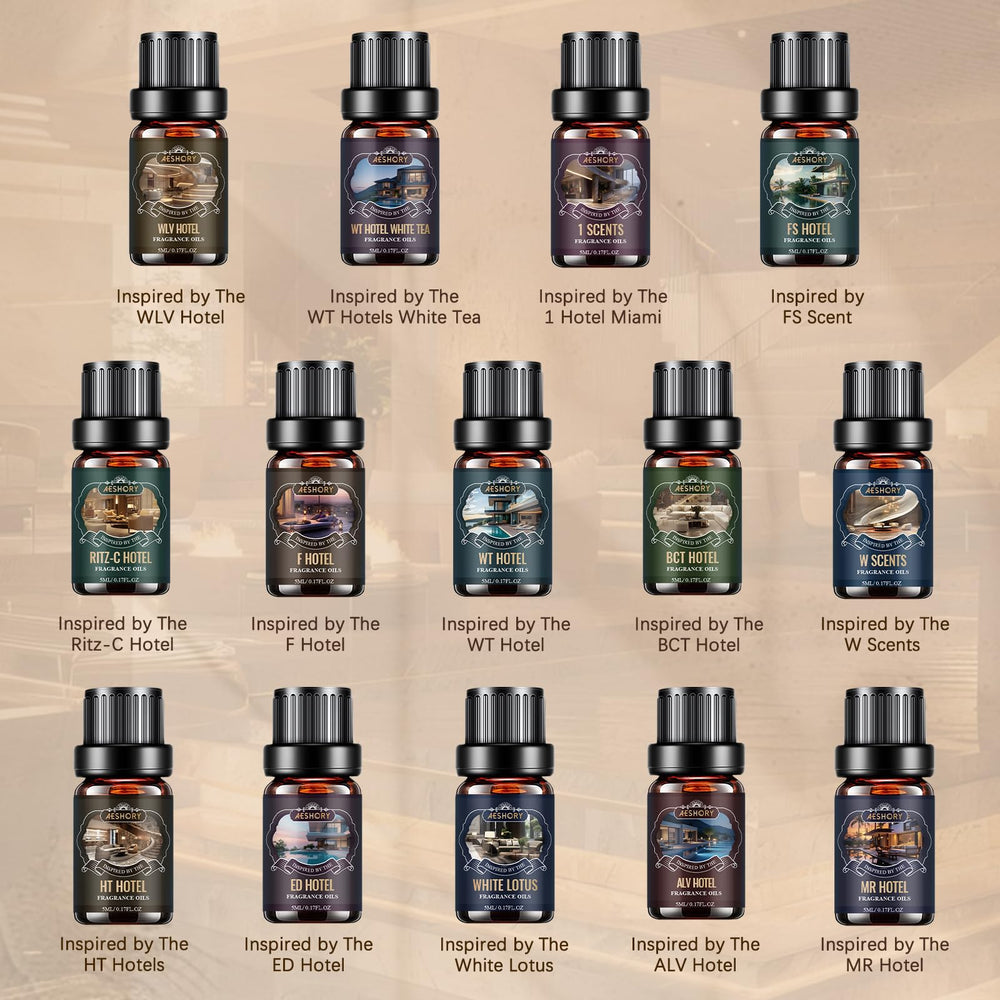 Gift box packaging for the Hotel Diffuser Oils Set