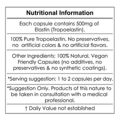 Science-backed elastin capsules production