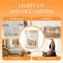 Aeviva Fresh Citrus candle viewed from top showing lid