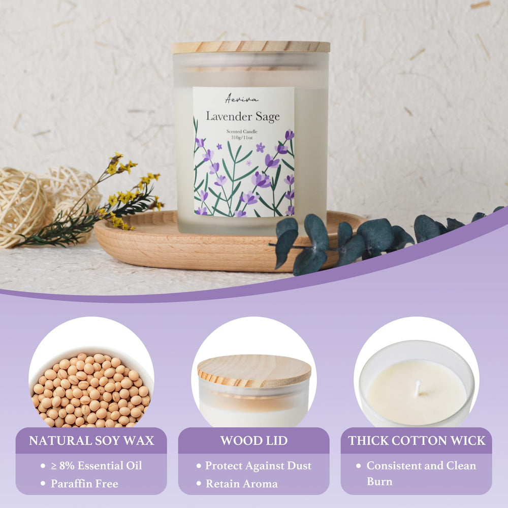Natural soy wax candle with thick cotton wick
