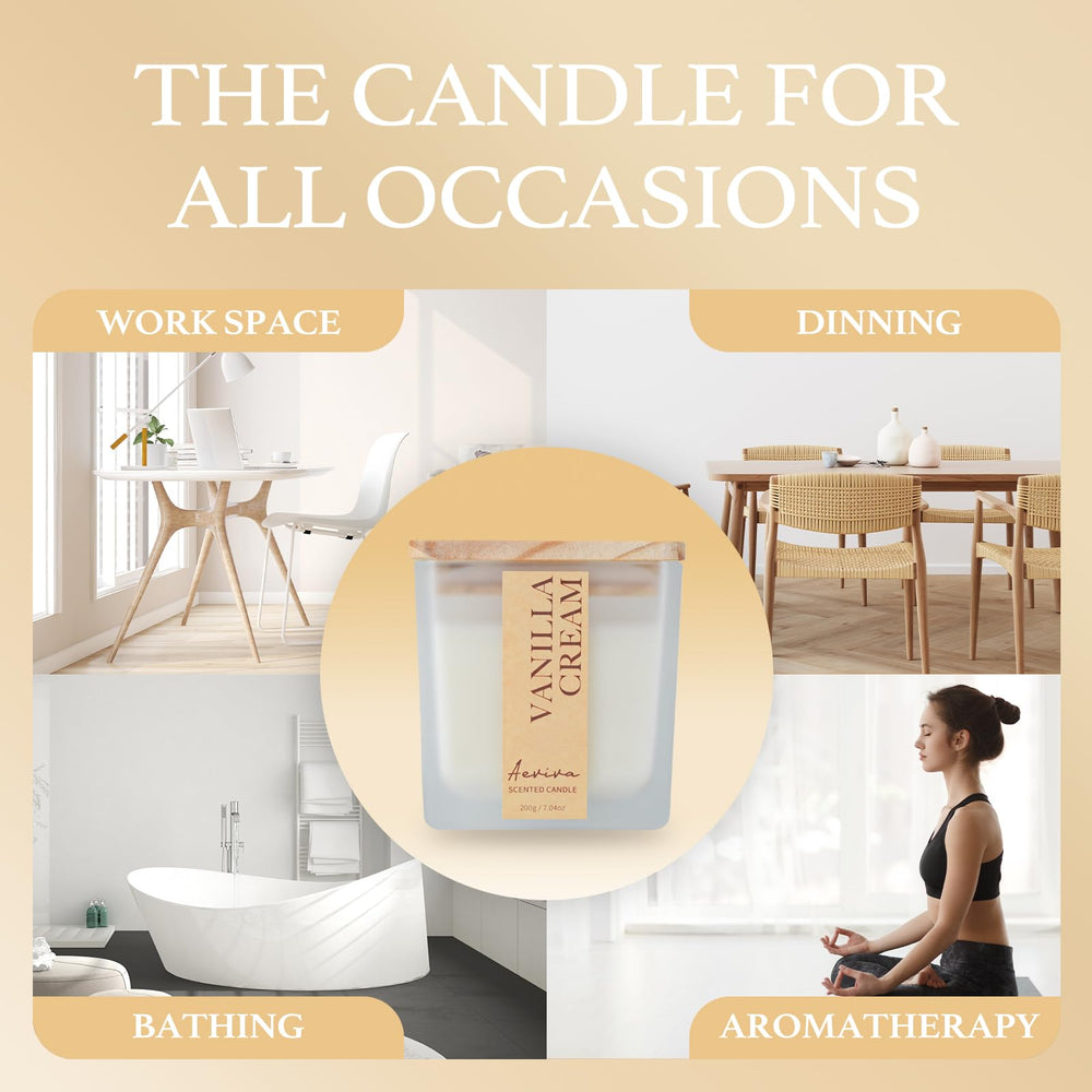 7.04 oz natural soy wax candle with warm glow