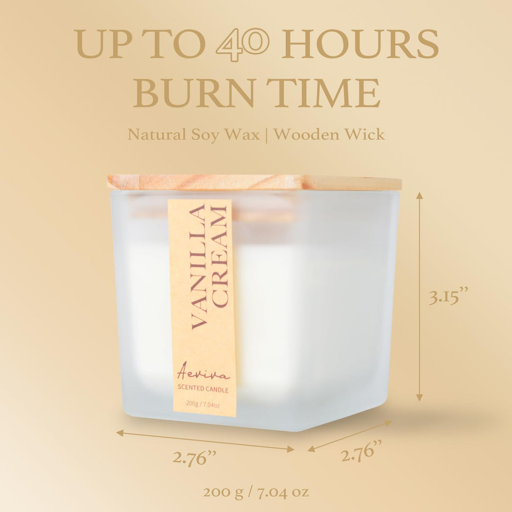 Gift-ready Vanilla Cream candle perfect for home decor