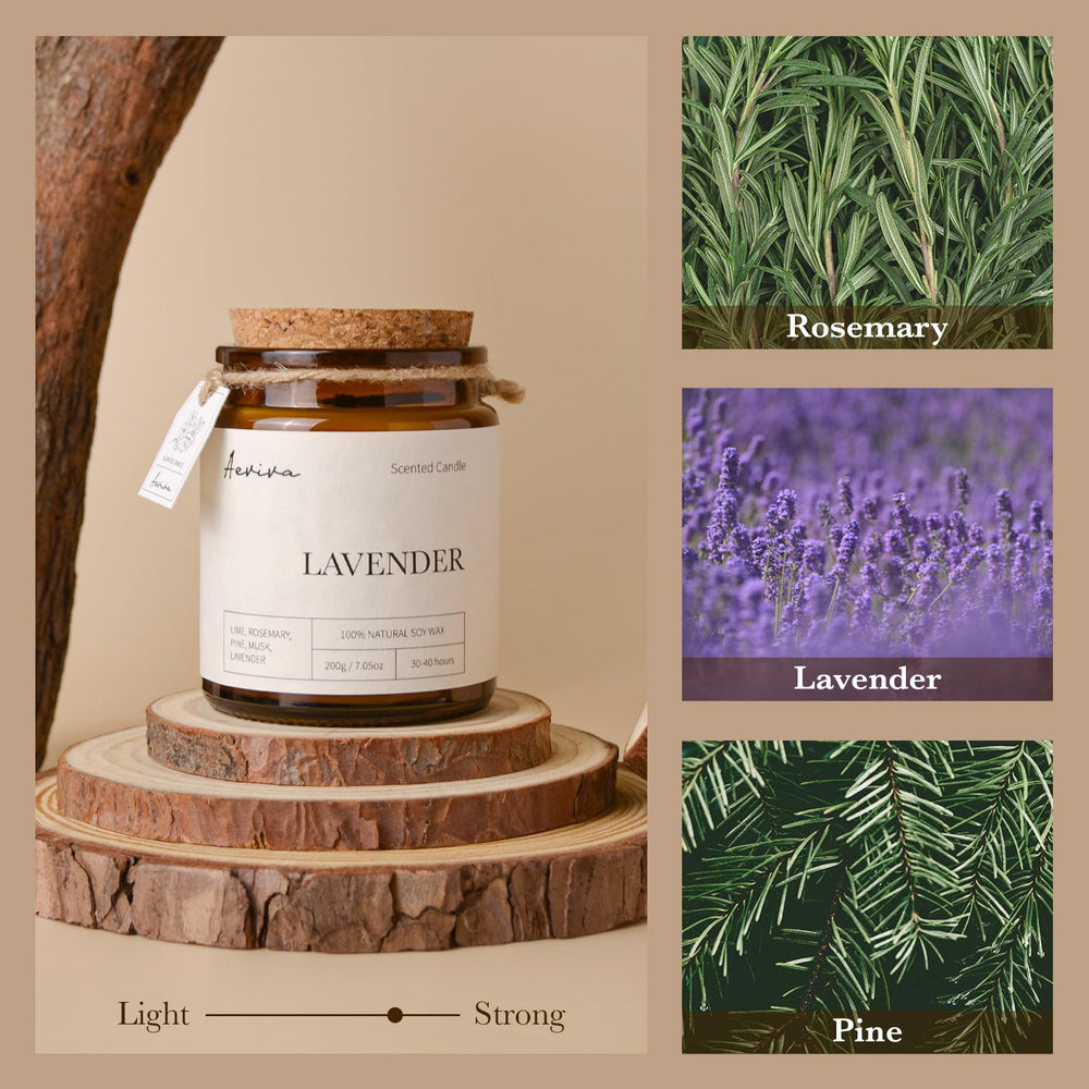 Aeviva poured soy wax texture highlighting natural, clean-burning advantage