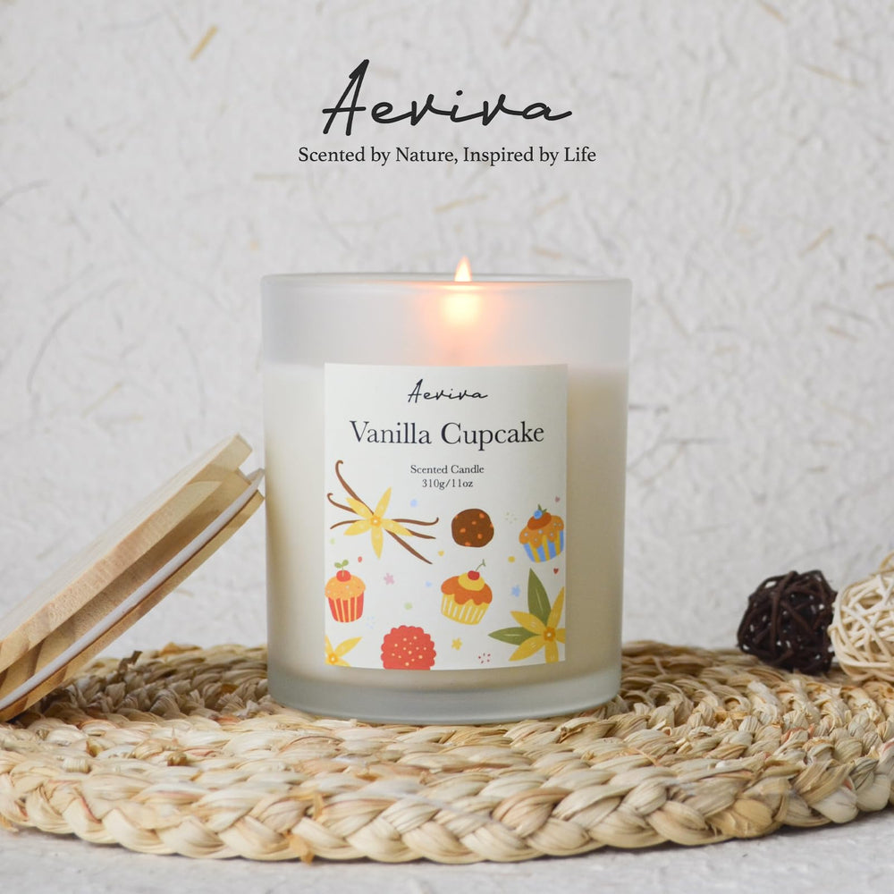 Gift-ready Vanilla Cupcake Candle package