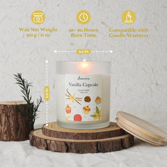 Candle burning in a cozy room ambience