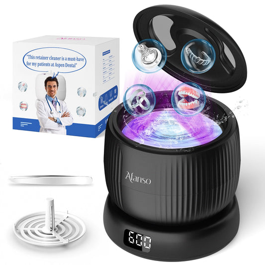 AFANSO 50kHz Ultrasonic Retainer Cleaner suitable for travel and home use
