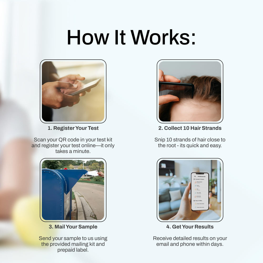 Hair sample collection for at-home test