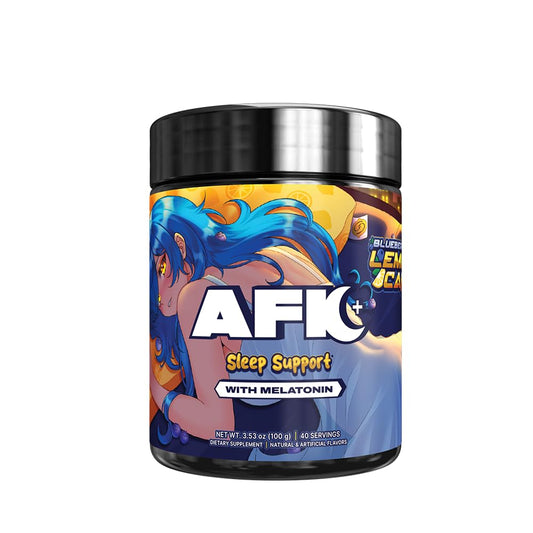 Gamer Supps AFK+® with Melatonin Blueberry Lemon Cake bottle - 40 servings