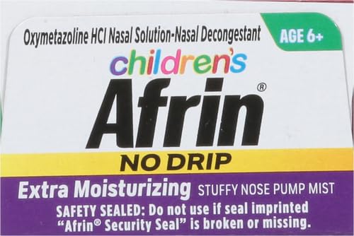 Close-up of 15 mL bottle and cap of Afrin Childrens spray