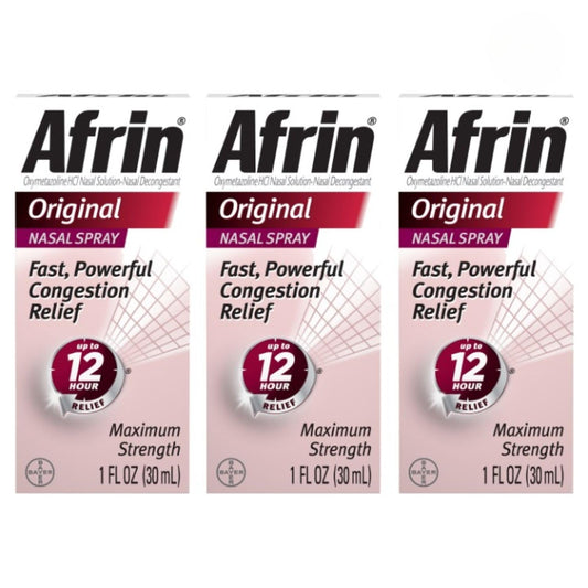 Afrin Original Maximum Strength spray bottle for fast nasal relief and easy dosing