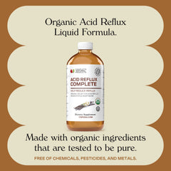 After-meal use with Acid Reflux Complete—convenient liquid intake for occasional reflux comfort.
