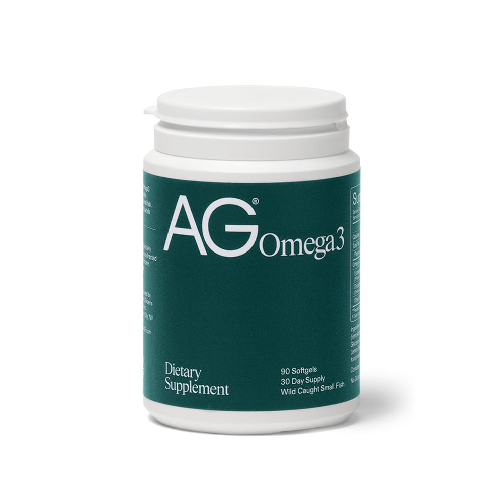 AG1 Omega-3 Fish Oil Softgels bottle with label