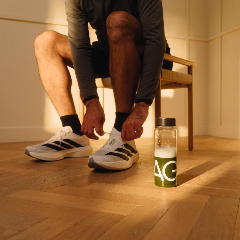 AG1 Omega3 Softgels front pack shot shows convenient daily capsule format