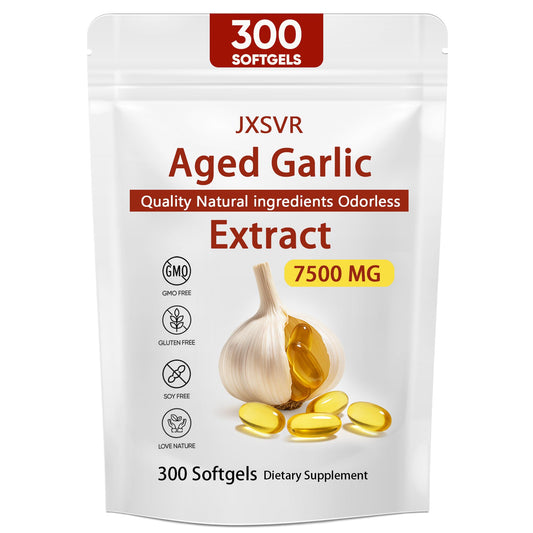 Aged Garlic Extract bottle with label visible