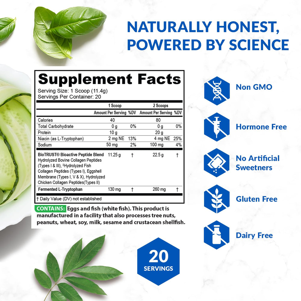 Natural sources: grass-fed beef, sustainable fish, eggshell membrane, chicken