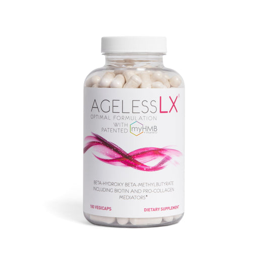 AgelessLX bottle with packaging