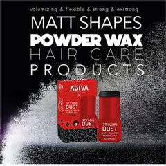 Agiva Hair Styling Dust strong hold with flexible texture.