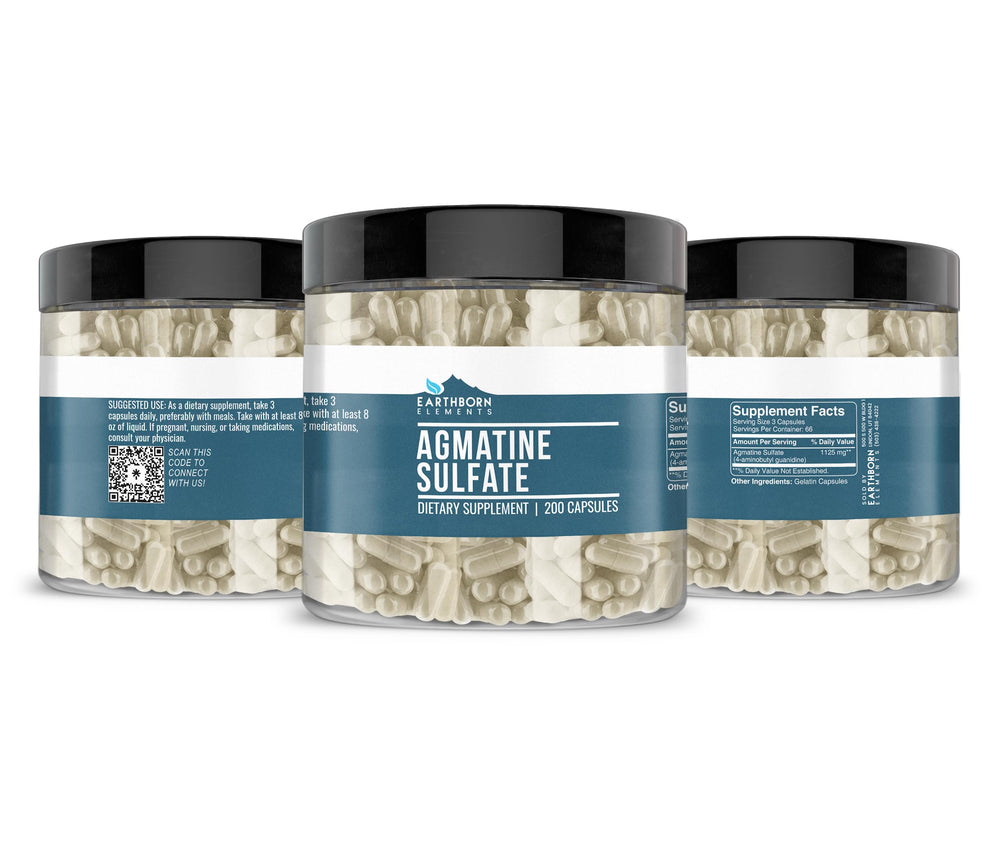 Close-up of Agmatine Sulfate capsules