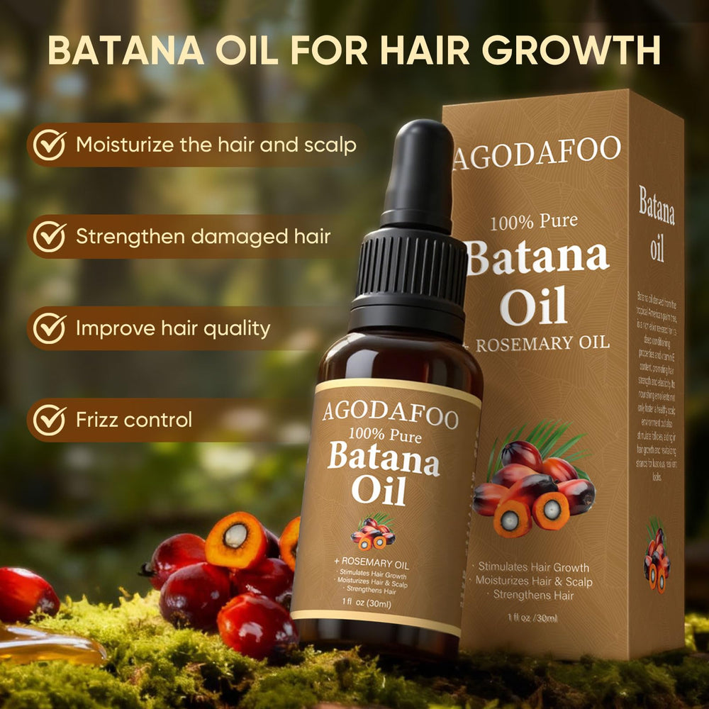 Dry scalp relief with Agodafoo Batana Oil nourishment.