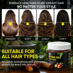 Agodafoo Batana Oil scrub texture ready for even distribution on scalp.