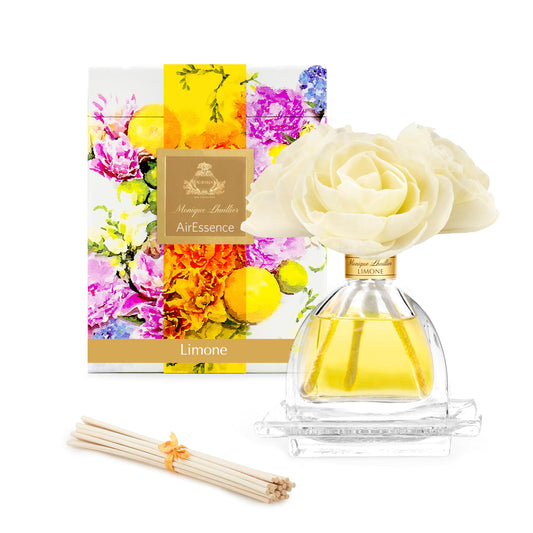 AGRARIA Monique Lhuillier Limone AirEssence Diffuser 7.4 oz with reeds and flowers