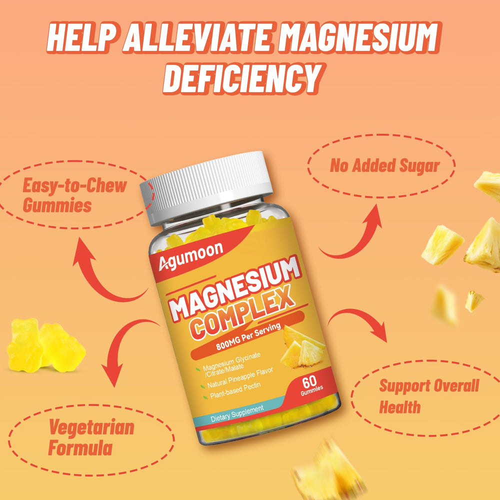 Pineapple-flavored Agumoon magnesium gummies