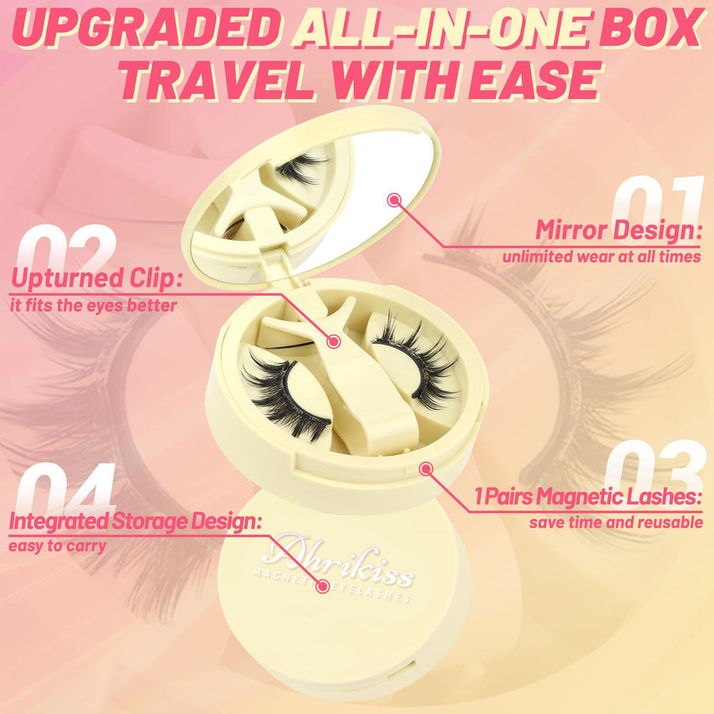 Ahrikiss travel-friendly lash case keeps lashes safe on trips.
