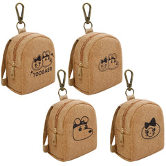 AIBFRID mini backpack keychain in black keeps lipstick and cards neatly organized.