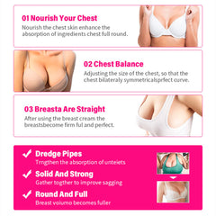 Cream being applied to the breast with circular massage
