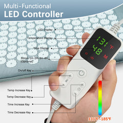 Ergonomic petal layout with 240 massage petals and 63 pillow petals