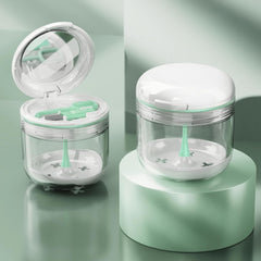 Retainer case with silicone drain tray and leak-proof design