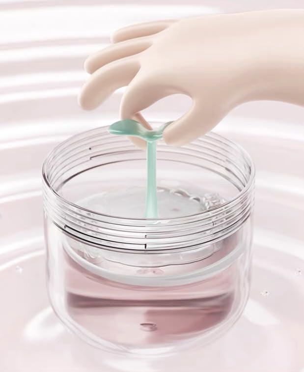 Travel storage soak container featuring mirror and cleaning brush