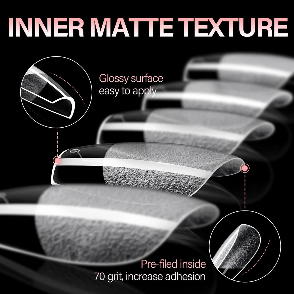 AILLSA 15 sizes for beginners nail tips for trimming-free application.