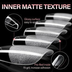 AILLSA 15 sizes for beginners nail tips for trimming-free application.