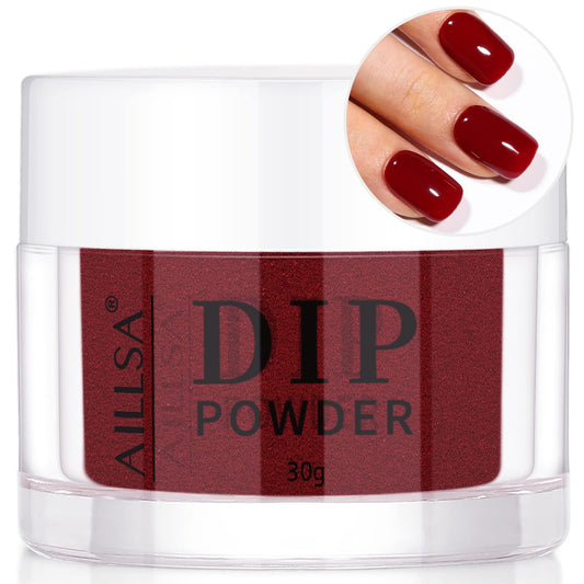 AILLSA wine red dip powder bottle for bold at-home manicure