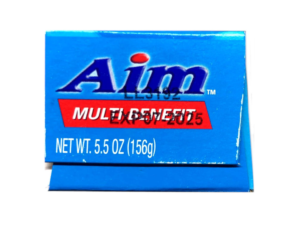 3D render of Aim Cavity Protection Ultra Mint toothpaste box