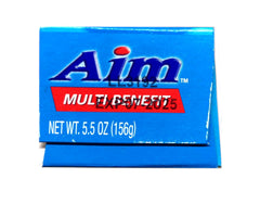 3D render of Aim Cavity Protection Ultra Mint toothpaste box