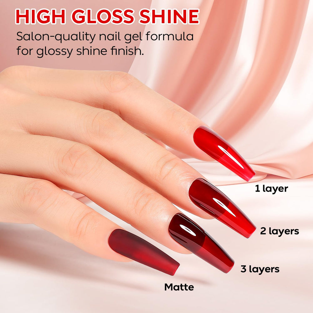 AIMEILI brush applicator and bottle poised for smooth, even gel application