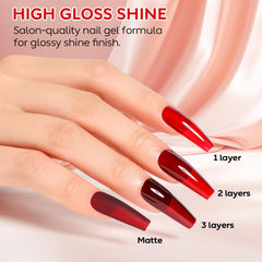AIMEILI brush applicator and bottle poised for smooth, even gel application