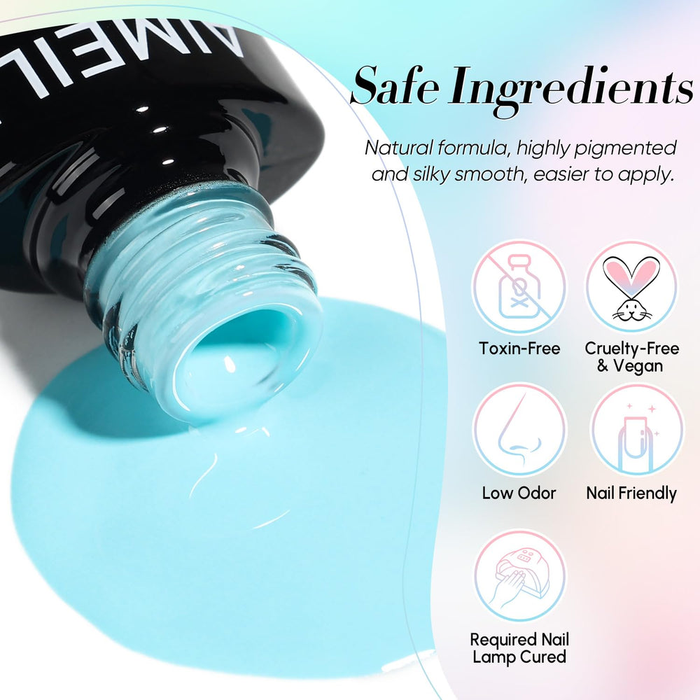 AIMEILI color swatches display wide range and versatile wear with long-lasting shine.
