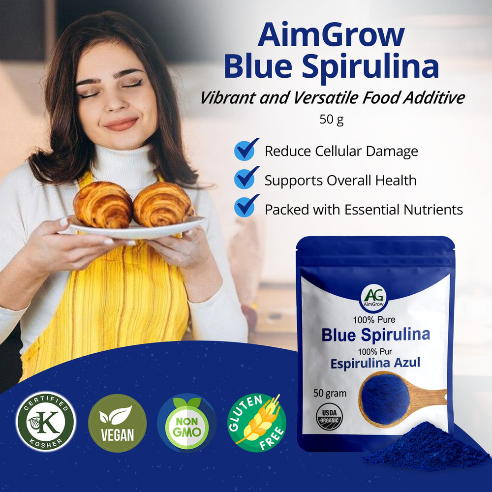 Blue spirulina added to smoothie