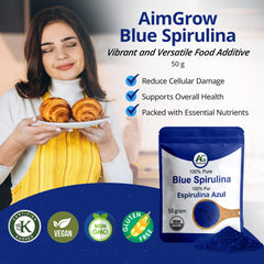 Blue spirulina added to smoothie