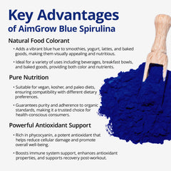 Blue spirulina in yogurt and beverages