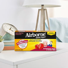 Ingredient label close-up of Airborne tablets