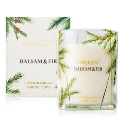 Airkeep Balsam & Fir scented candle in a 6.98 oz jar (single wick)