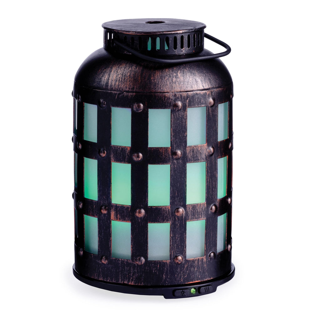 Airome Tavern 100 mL Ultrasonic Diffuser front view with frosted glass and bronze frame